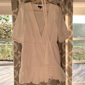 1. STATE White floral imprint Dress